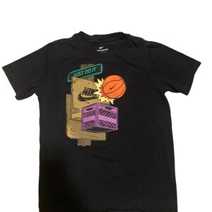 Nike Kids Black Tee with Colorful Graphic